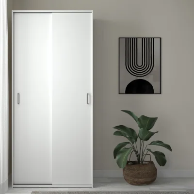 The Range Space Wardrobe 2 Sliding Doors in White 1750 - White