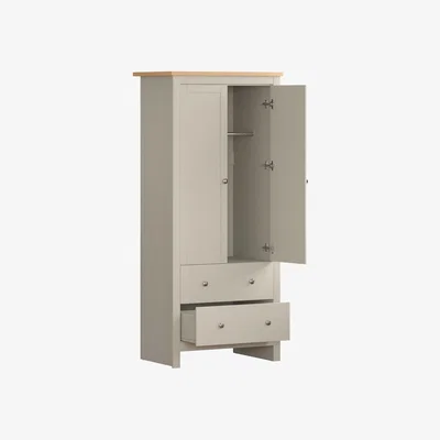 The Range Arlington 2 Door 2 Drawer Wardrobe, Grey  - Grey