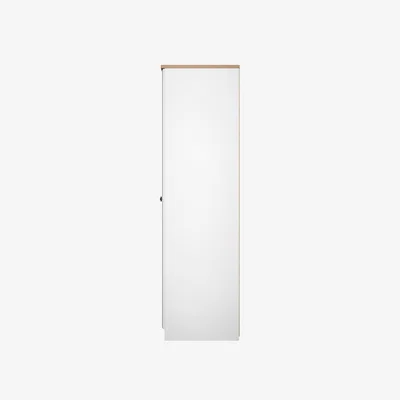 The Range Norfolk Ready Assembled Triple Mirror Wardrobe - White Ash & Bardolino Oak