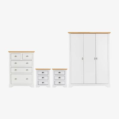 The Range Toledo 3 Door Wardrobe Bedroom Set - White