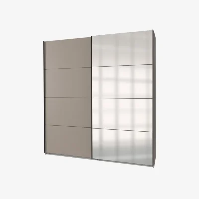 The Range Ernie grey 225cm 2-door sliding wardrobe - Grey