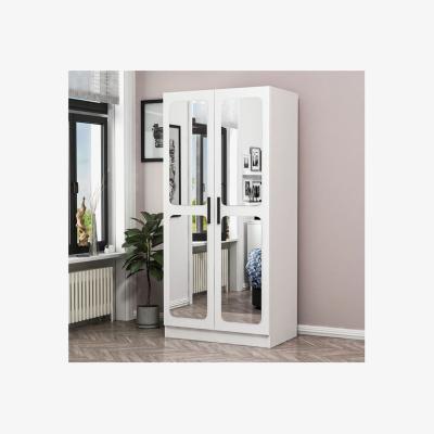 The Range Kale 2 Doors Wardrobe with Mirror white - White