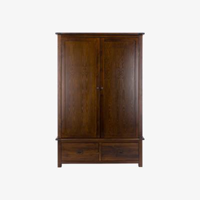 The Range Boston Two Door Two Drawer Wardrobe - Dark brown