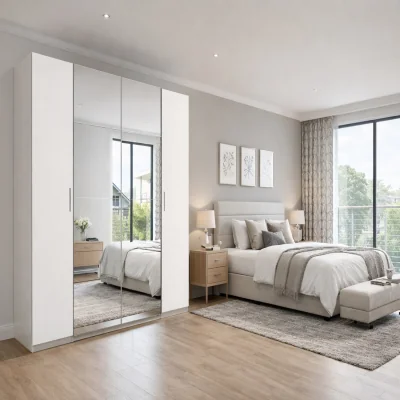 The Range Lotto White 4 Door 272CM Wardrobe - White