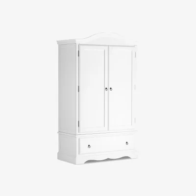 The Range Romance French Double Wardrobe with Drawer - White