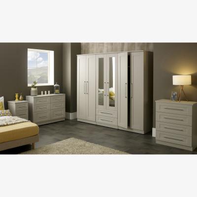 The Range York Ready Assembled Tall Triple Mirrored Wardrobe - Kashmir Ash