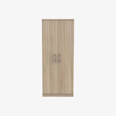 The Range Devon 2ft6in Plain Wardrobe in Bardolino Oak - Bardolino (Light) Oak