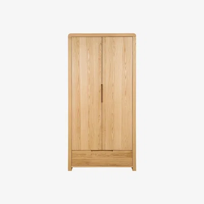 The Range Curve 2 Door Wardrobe - Oak