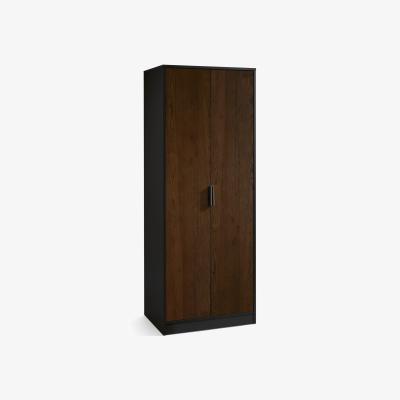 The Range Alba 2 Door Wardrobe - Walnut/Black