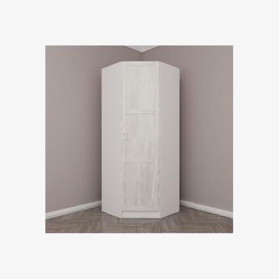 The Range Kale Single Door Corner Wardrobe  Reclaimed white Look - White