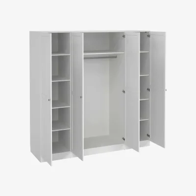 The Range Cherryfern 4-Door Matt White Wooden Wardrobe - White