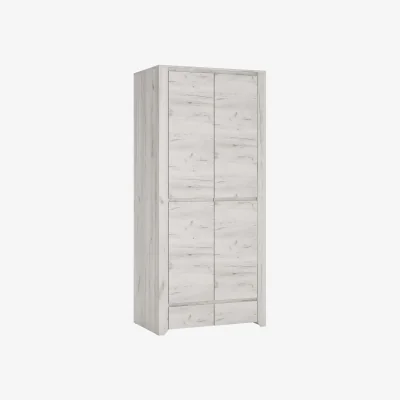 The Range Wyld Haus Norwich Soft Grey Aged-Effect Fitted Wardrobe, 2 Door 2 Drawer - Grey