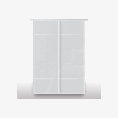 The Range Standard 2 Door Sliding Wardrobe - Solid 650 / MDF, Aluminium / 31.2kg