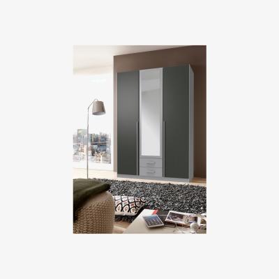 The Range Husum Grey 3 Door Wardrobe - Graphite