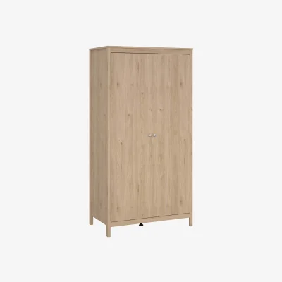 The Range Gossmere Hickory Oak Effect 2-Door Tall Wardrobe - Natural