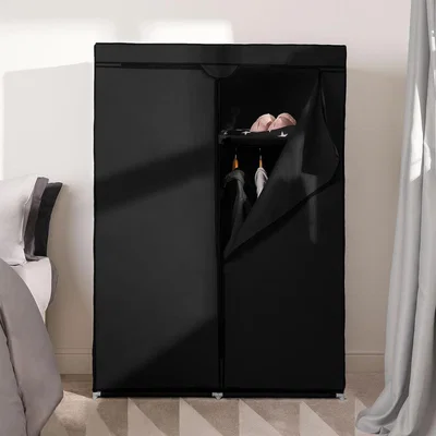 The Range Fabric Double Canvas Wardrobe - Black