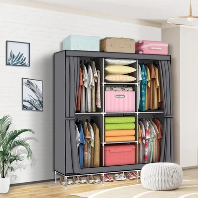 The Range Wardrobe Clothes Hanging Rail Shelf - Grey