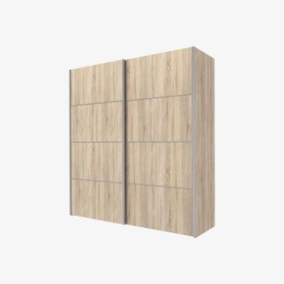 The Range Valentino Sliding Wardrobe 180Cm with 2 Shelves - Oak