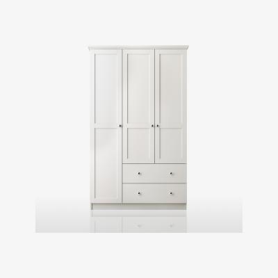 The Range COLETTE 3 Door 2 Drawers Wardrobe, White - White