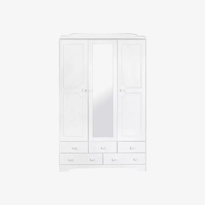 The Range Nordic Mirrored 3 Door Wardobe - White