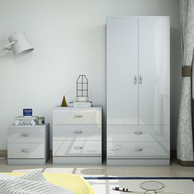 The Range Large High Gloss Grey Combination Wardrobe - Grey