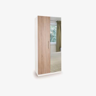 The Range Ashburton Two Door Wardrobe with Mirror - White / Oak