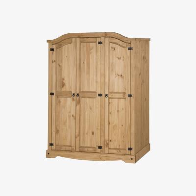 The Range Corona 3 Door Arch Top Wardrobe - Antique Wax