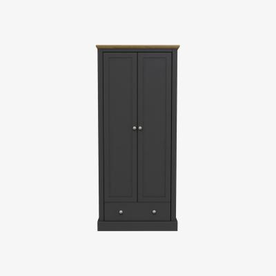 The Range Devon 2-Door Wardrobe - Charcoal