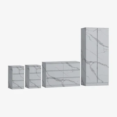 The Range ZITA Marble Effect Bedroom Set