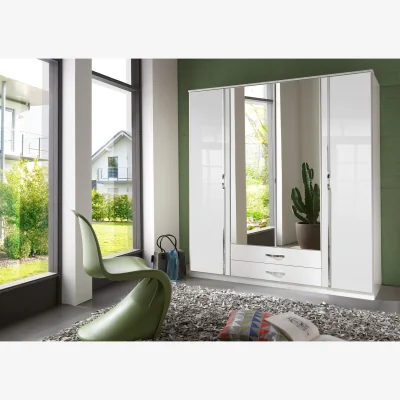The Range Trio 4 door 2 drawer white - Gloss white and Matt White / 180cm