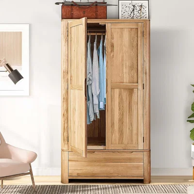 The Range Oak Effect 2 Drawer Wardrobe - Oak