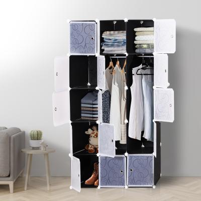 The Range Cube DIY Portable Interlocking Wardrobe - Black and White