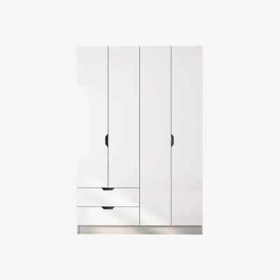 The Range BERGEN 4 Door 2 Drawers White Wardrobe - White