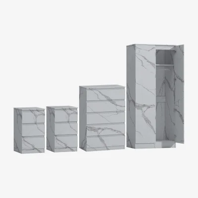 The Range ZITA Marble Effect Bedroom Set