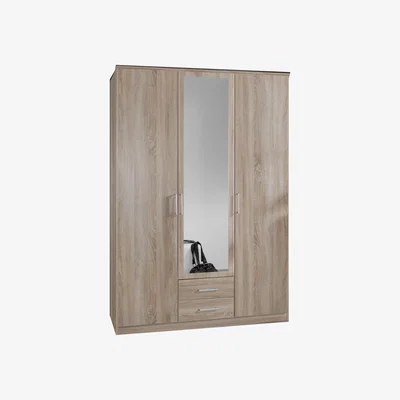 The Range Osaka Oak 3 Door 2 Drawer Wardrobe - Oak Effect