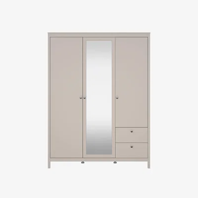 The Range Madrid Mirrored Wardrobe - Cashmere