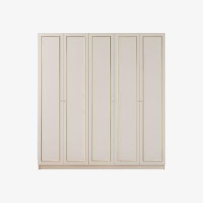 The Range MARIE 5 Door Gold White Wardrobe - White
