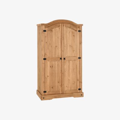 The Range Corona 2 Door Wardrobe Distressed Waxed Pine - Distress Waxed Pine