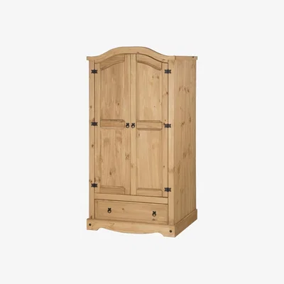 The Range Corona 2 Door 1 Drawer Arch Top Wardrobe - Antique Wax