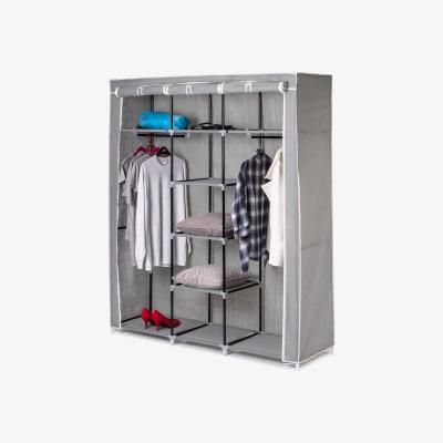 The Range Fabric Wardrobe Clothes Storage Organiser Canvas - Grey