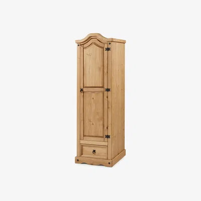The Range Corona 1 Door 1 Drawer Wardrobe - Antique Wax