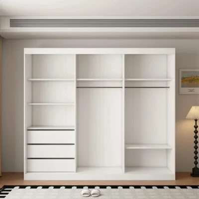 The Range Oracle 250cm Full Mirror Sliding Door Wardrobe - White