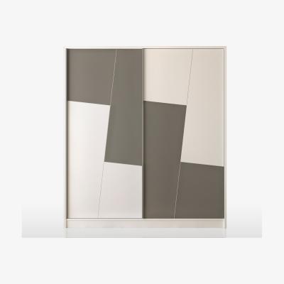 The Range COLOMBO 160cm Sliding Door Wardrobe, Anthracite-White - White