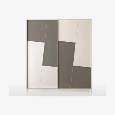The Range COLOMBO 160cm Sliding Door Wardrobe, Anthracite-White - White