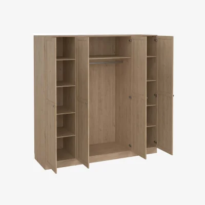The Range Cherryfern 4-Door Natural Oak Wardrobe - Oak