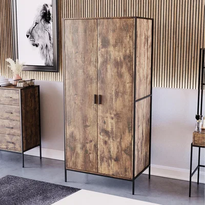 The Range Brooklyn 2 Door Wardrobe - Dark Wood