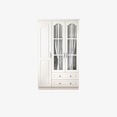 The Range JULES 3 Door 2 Drawer Wardrobe, White - White