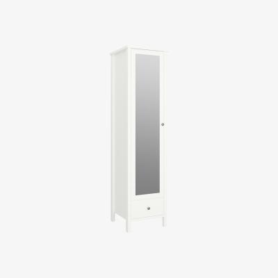 The Range Tromso 1-Door Mirrored Wardrobe - White