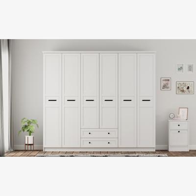 The Range DAISY 6 Door 2 Drawer Wardrobe - White