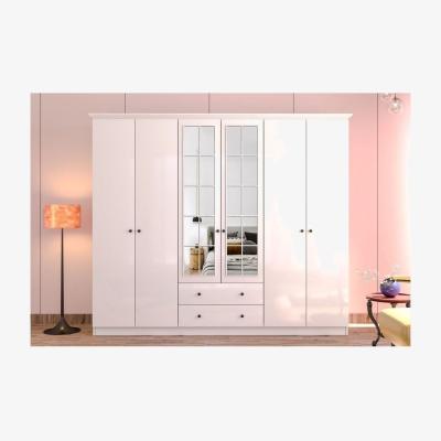 The Range Patara 6 Doors and 2 Drawers Wardrobe white - White